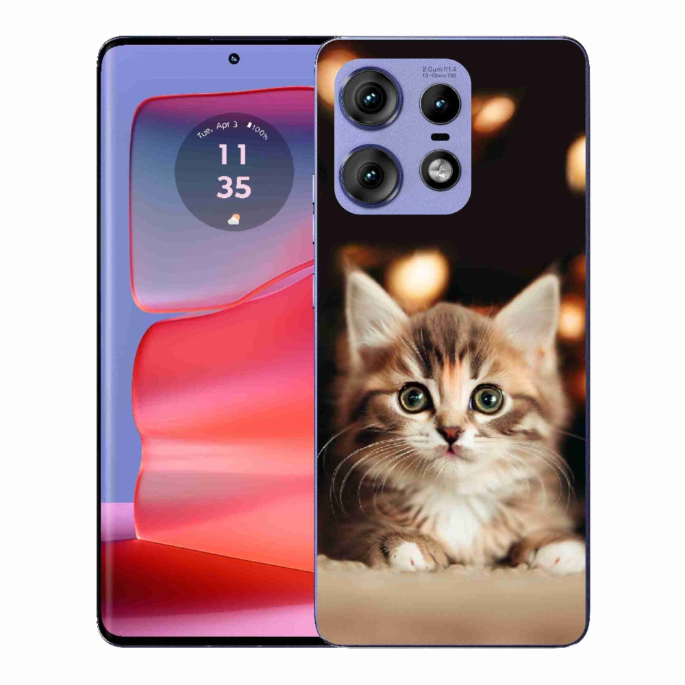 Gelový kryt mmCase na Motorola Edge 50 Pro - roztomilé kotě 2