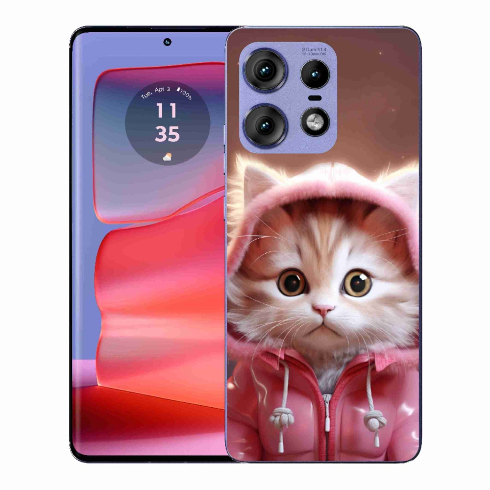 Gelový kryt mmCase na Motorola Edge 50 Pro - roztomilé kotě 3