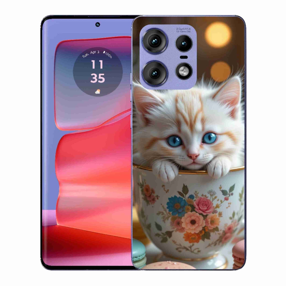 Gelový kryt mmCase na Motorola Edge 50 Pro - roztomilé kotě 6