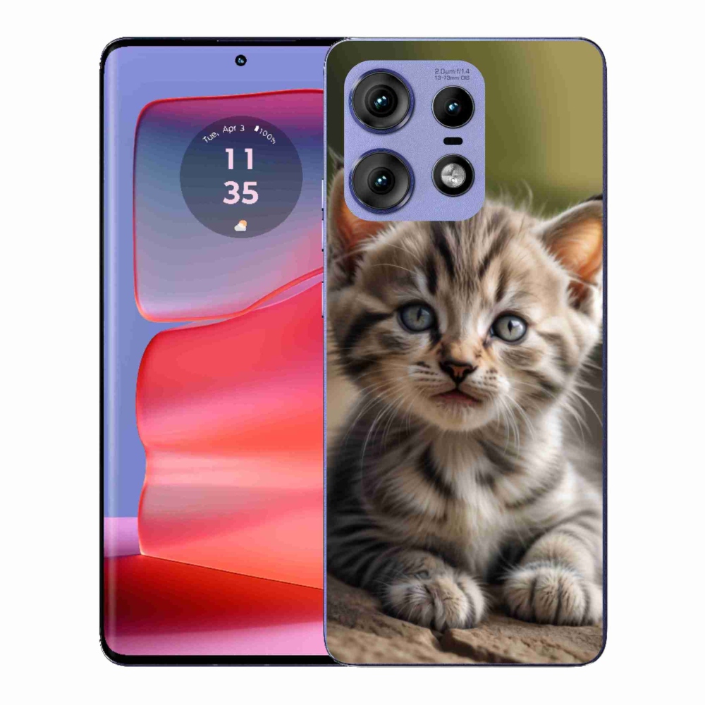 Gelový kryt mmCase na Motorola Edge 50 Pro - roztomilé kotě 9