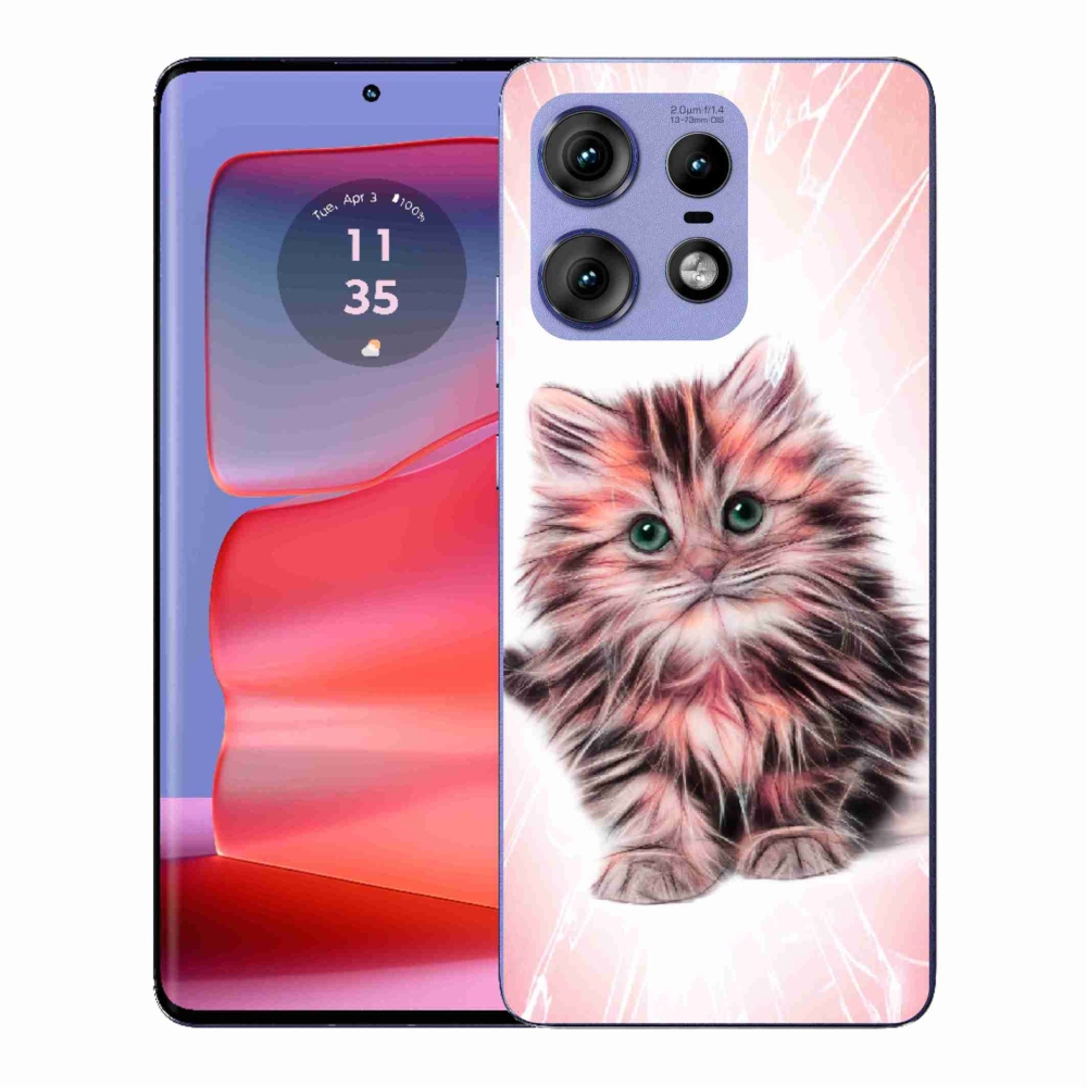 Gelový kryt mmCase na Motorola Edge 50 Pro - roztomilé kotě