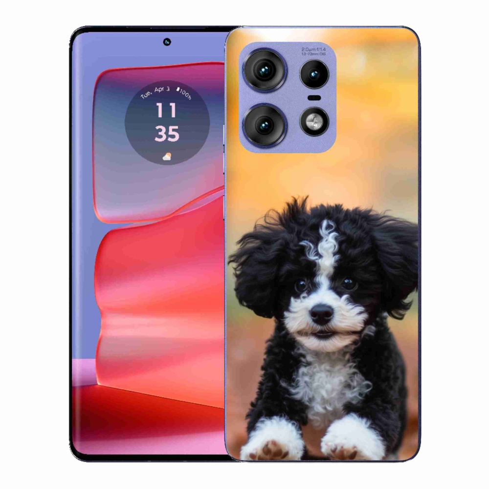 Gelový kryt mmCase na Motorola Edge 50 Pro - roztomilé štěně 2