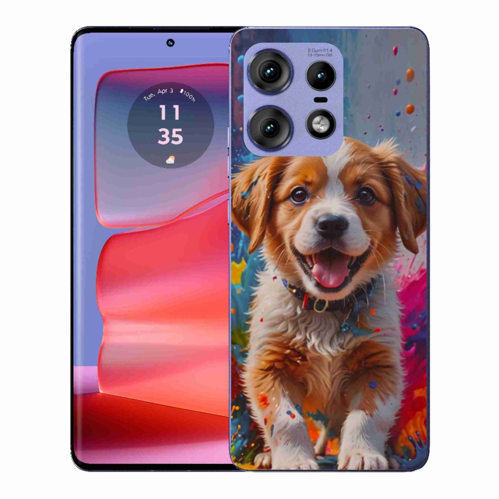 Gelový kryt mmCase na Motorola Edge 50 Pro - roztomilé štěně 3