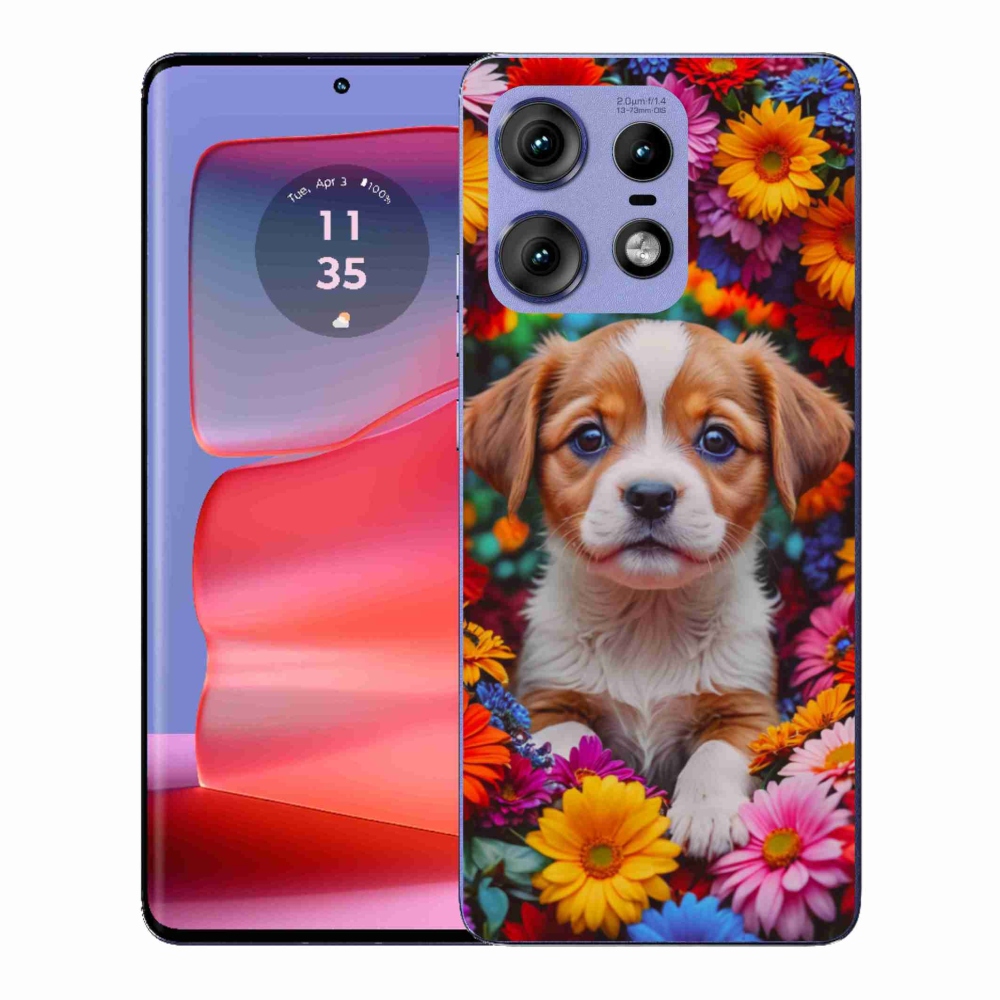 Gelový kryt mmCase na Motorola Edge 50 Pro - roztomilé štěně