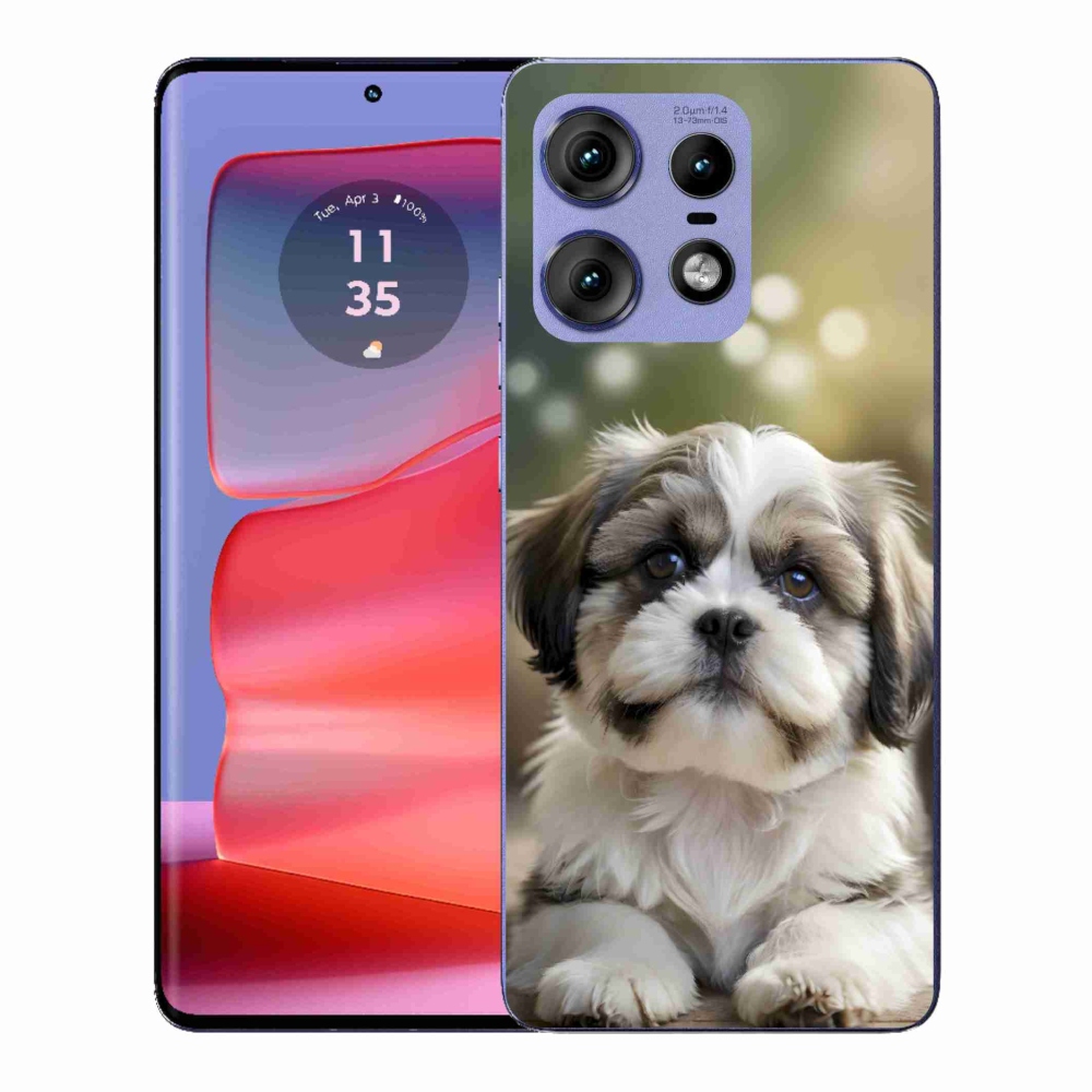Gelový kryt mmCase na Motorola Edge 50 Pro - roztomilý shih-tzu