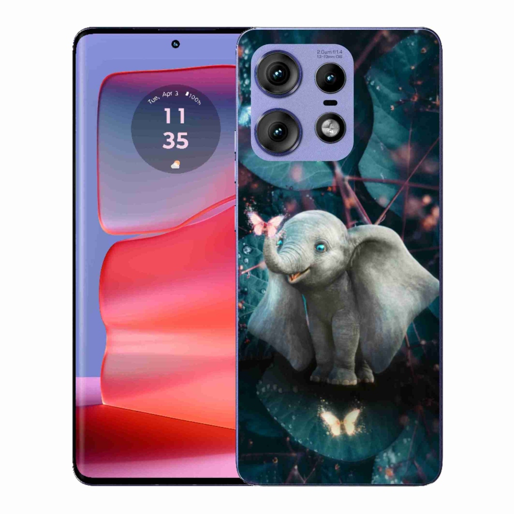 Gelový kryt mmCase na Motorola Edge 50 Pro - roztomilý slon