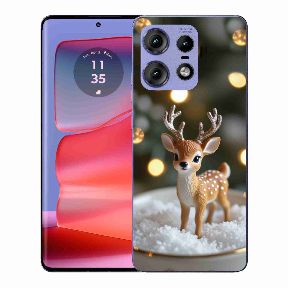 Gelový kryt mmCase na Motorola Edge 50 Pro - roztomilý vánoční jelen