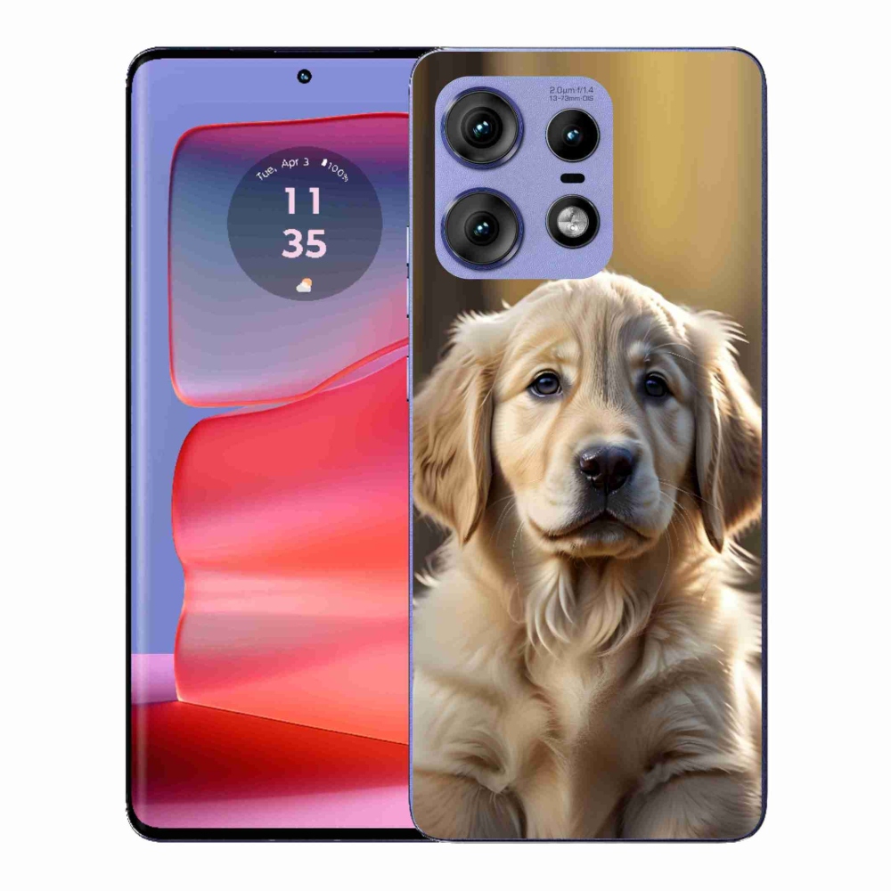 Gelový kryt mmCase na Motorola Edge 50 Pro - roztomilý zlatý retrívr