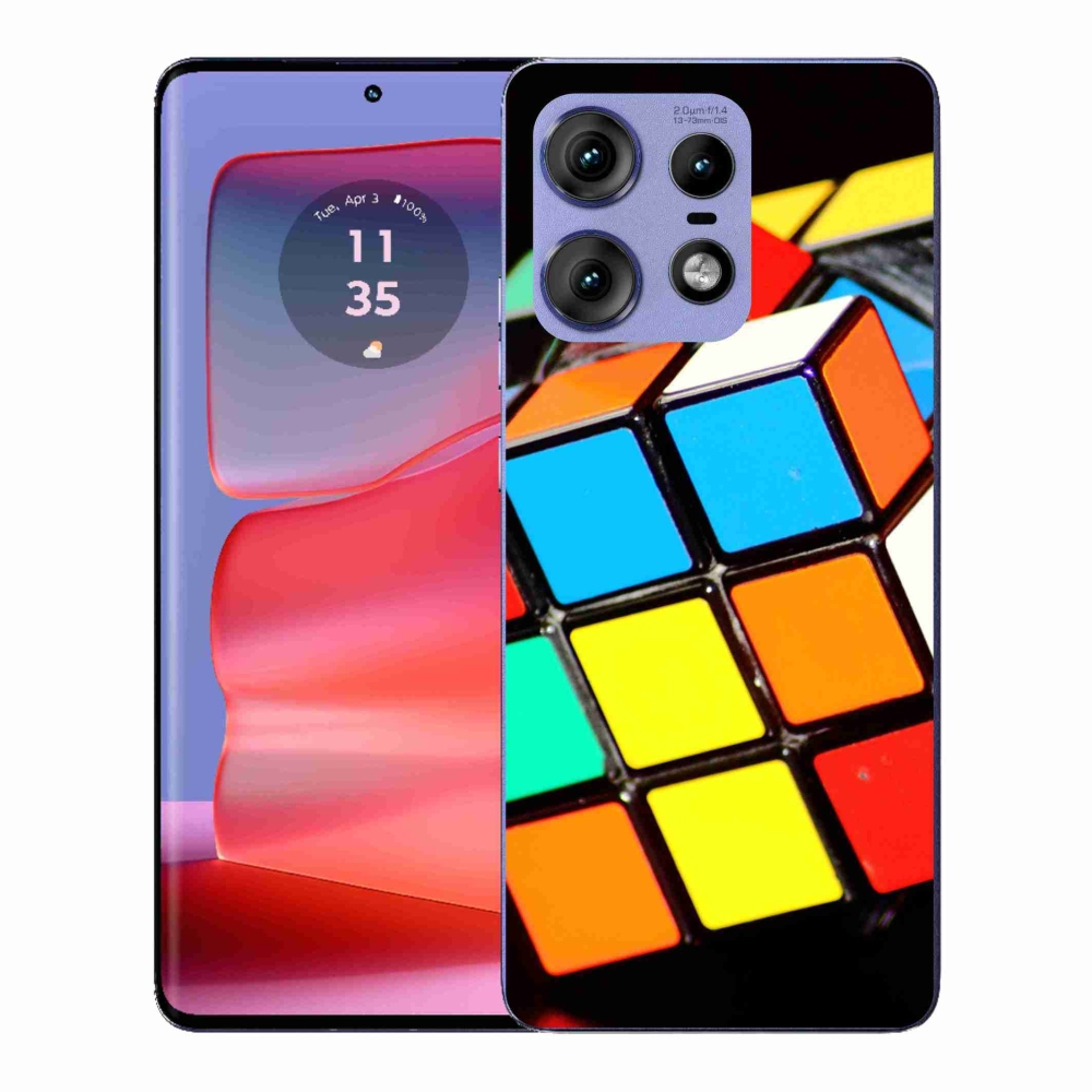 Gelový kryt mmCase na Motorola Edge 50 Pro - rubikova kostka