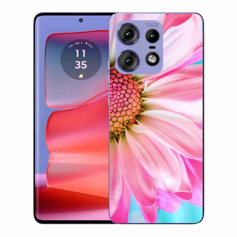 Gelový kryt mmCase na Motorola Edge 50 Pro - růžová květina