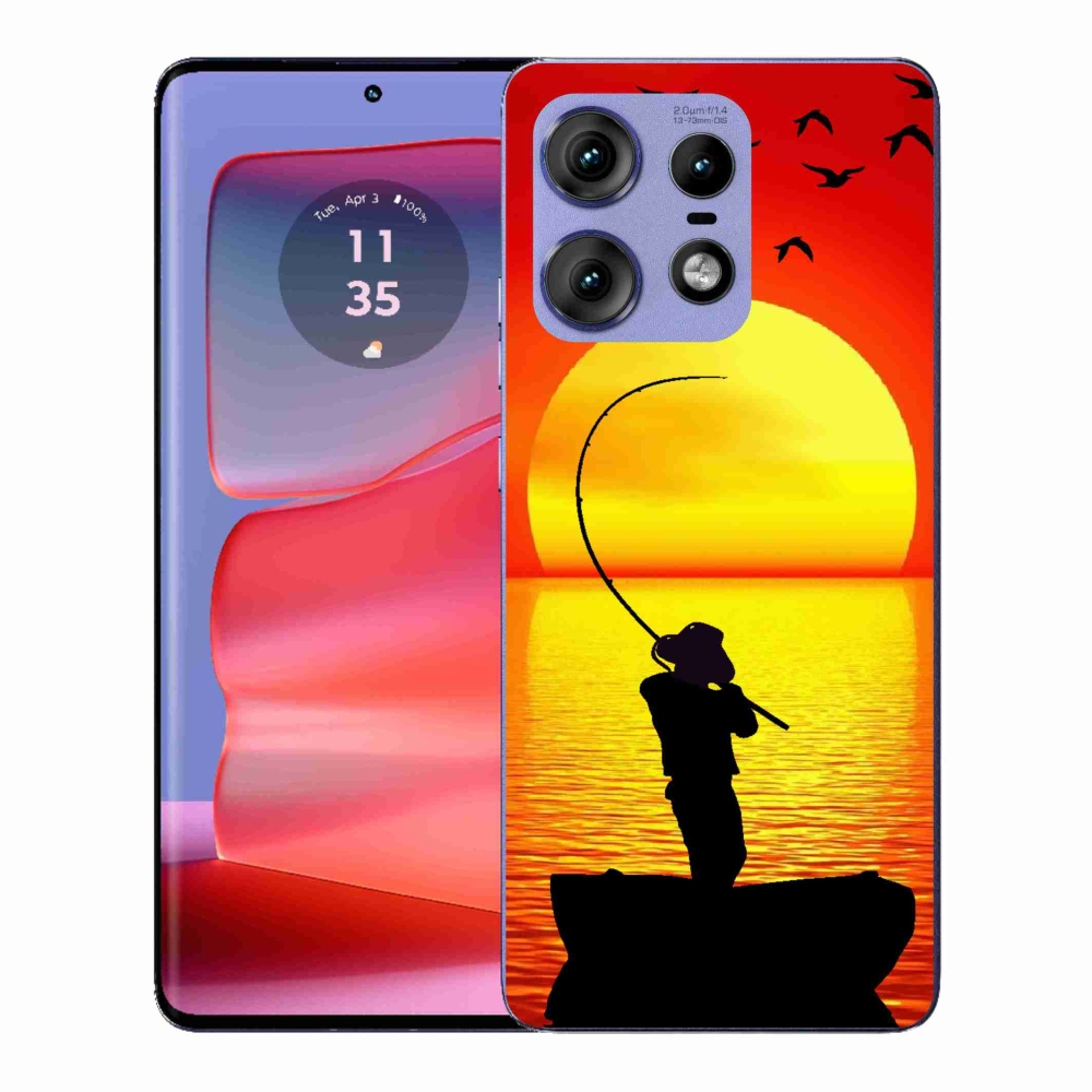 Gelový kryt mmCase na Motorola Edge 50 Pro - rybaření