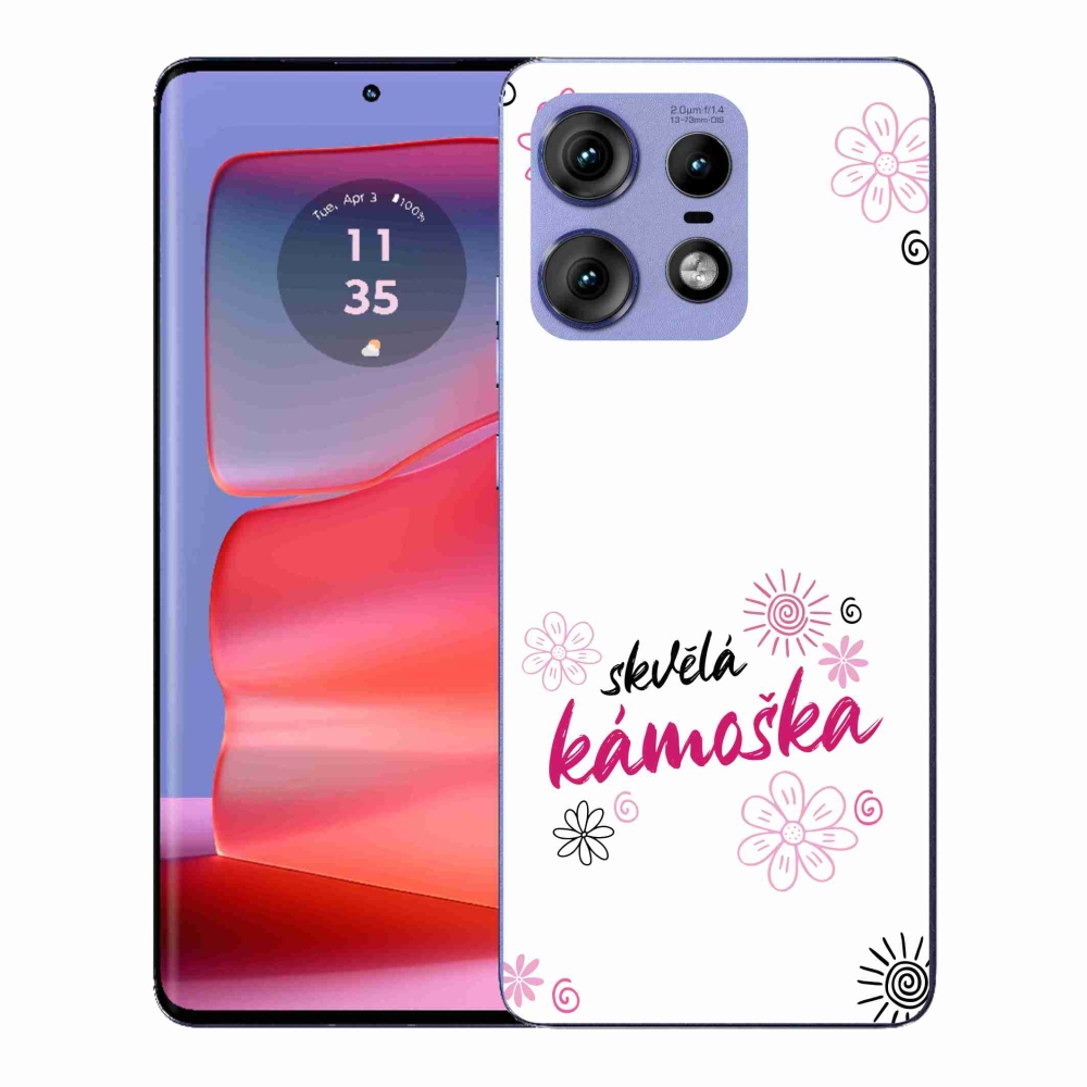 Gelový kryt mmCase na Motorola Edge 50 Pro - skvělá kámoška bílé pozadí