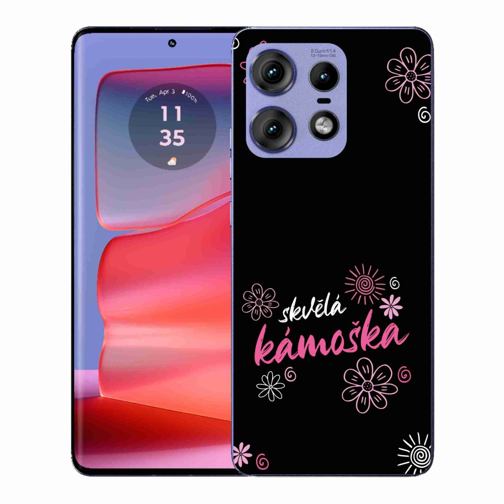 Gelový kryt mmCase na Motorola Edge 50 Pro - skvělá kámoška černé pozadí