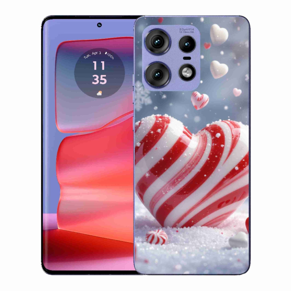 Gelový kryt mmCase na Motorola Edge 50 Pro - sladké srdce