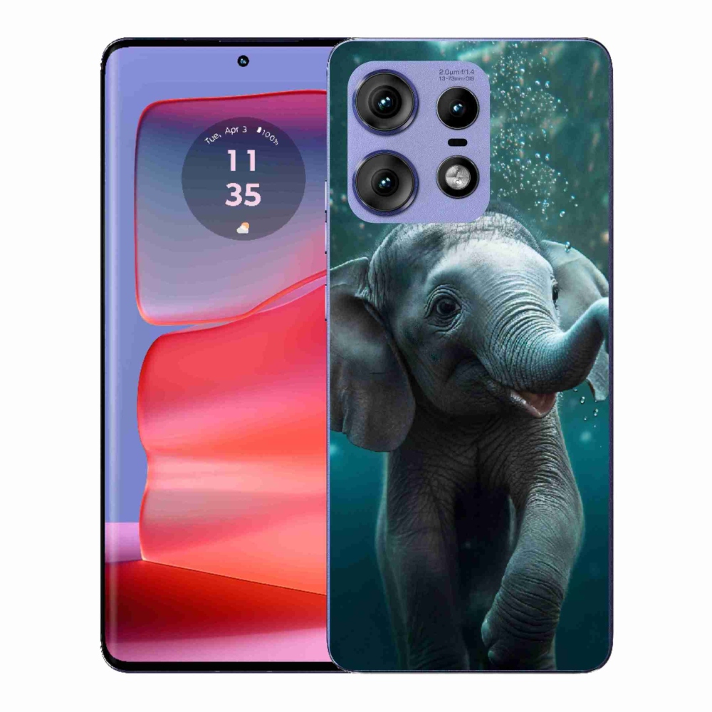 Gelový kryt mmCase na Motorola Edge 50 Pro - slůně pod vodou