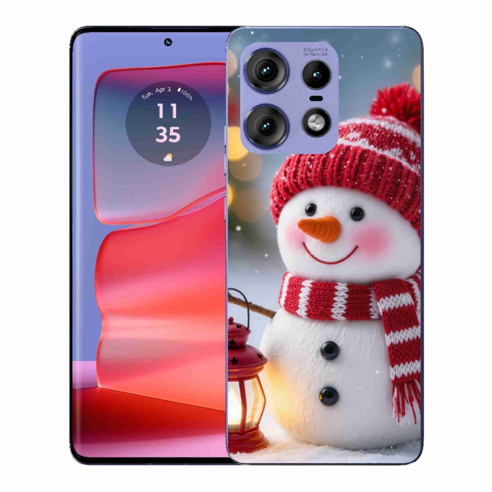 Gelový kryt mmCase na Motorola Edge 50 Pro - sněhulák 2