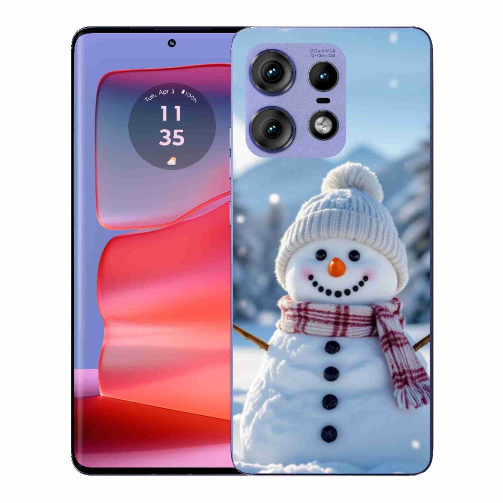 Gelový kryt mmCase na Motorola Edge 50 Pro - sněhulák 3