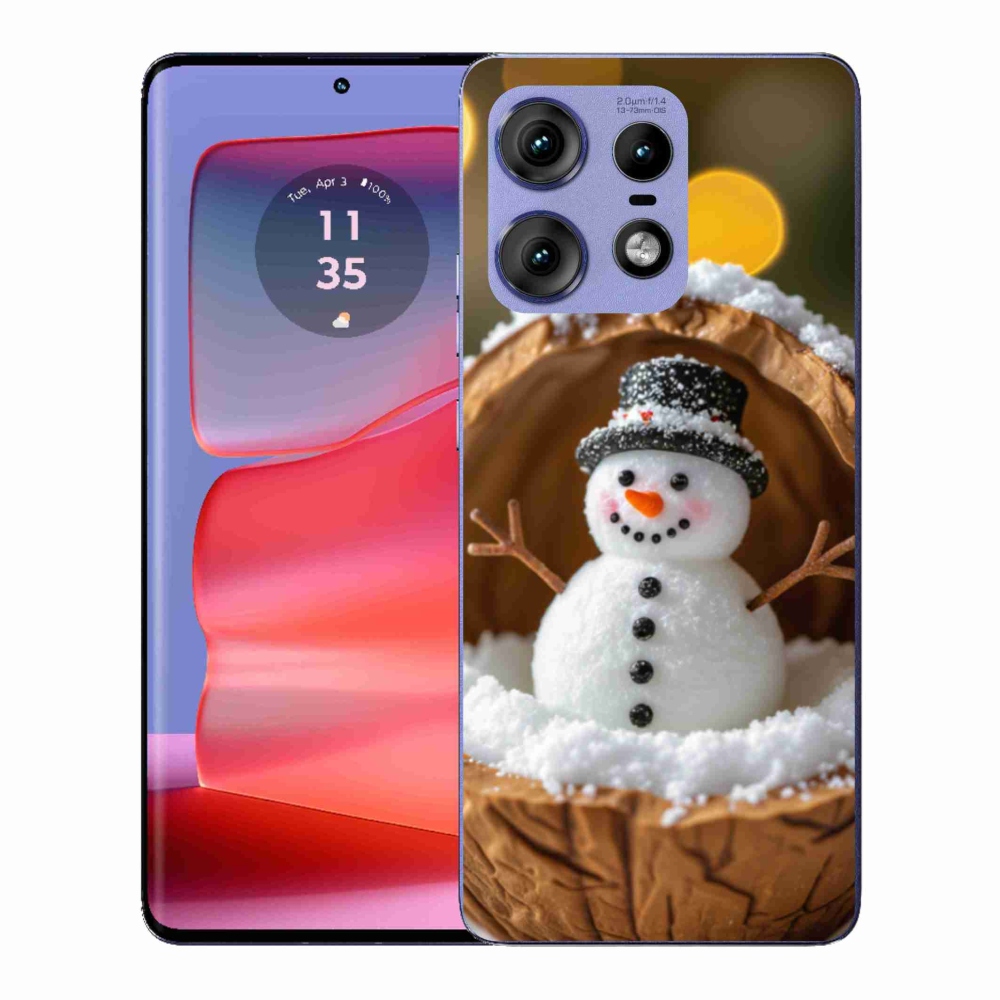 Gelový kryt mmCase na Motorola Edge 50 Pro - sněhulák 4