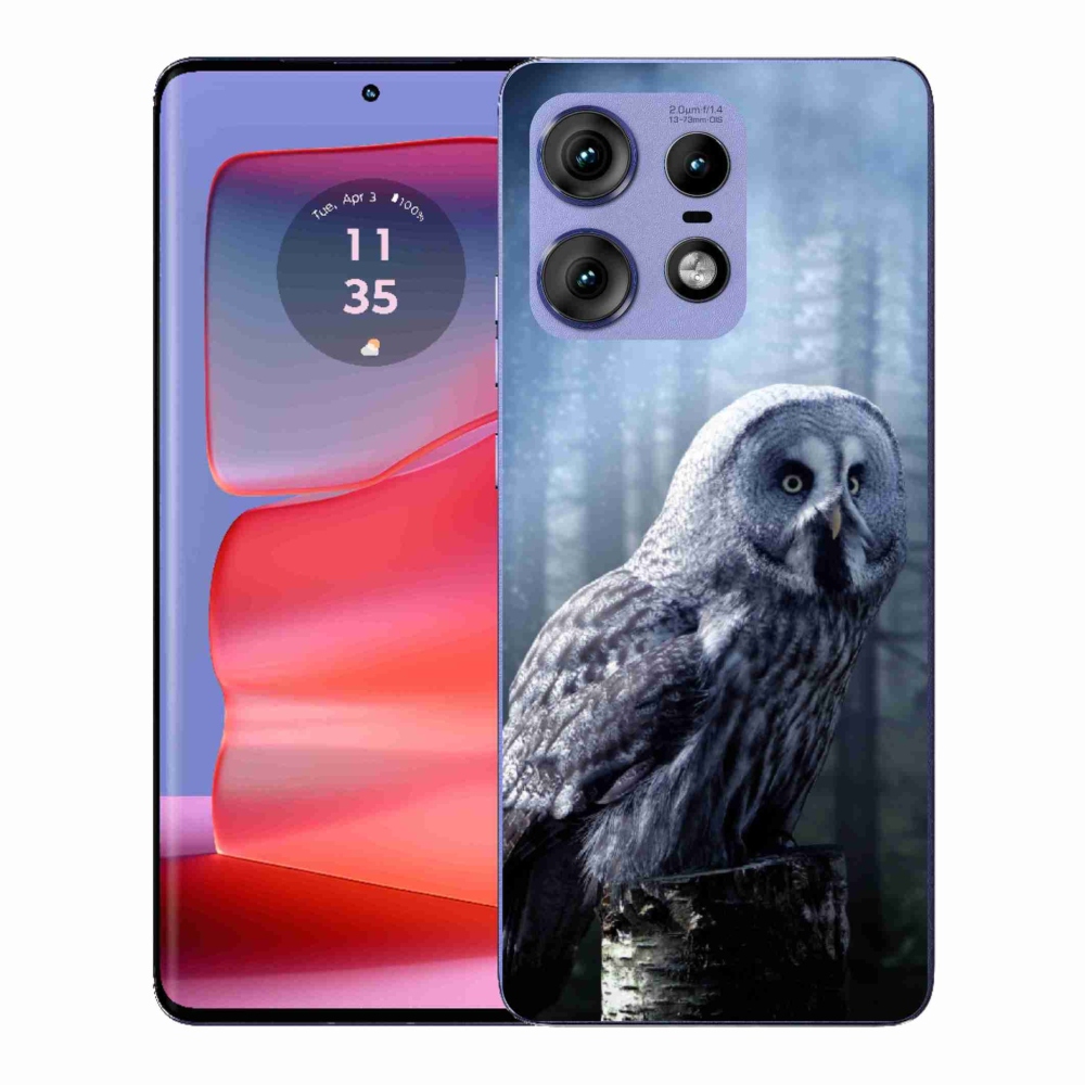Gelový kryt mmCase na Motorola Edge 50 Pro - sova