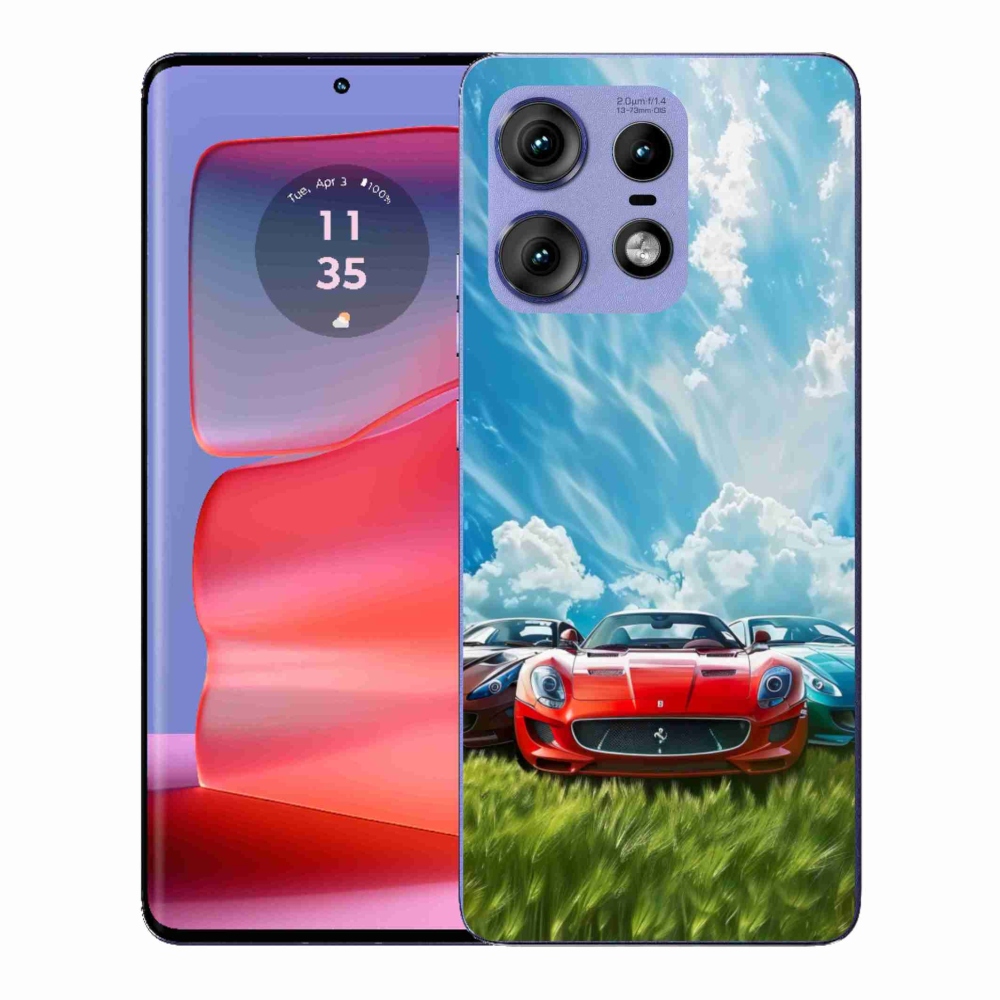 Gelový kryt mmCase na Motorola Edge 50 Pro - sportovní vozy