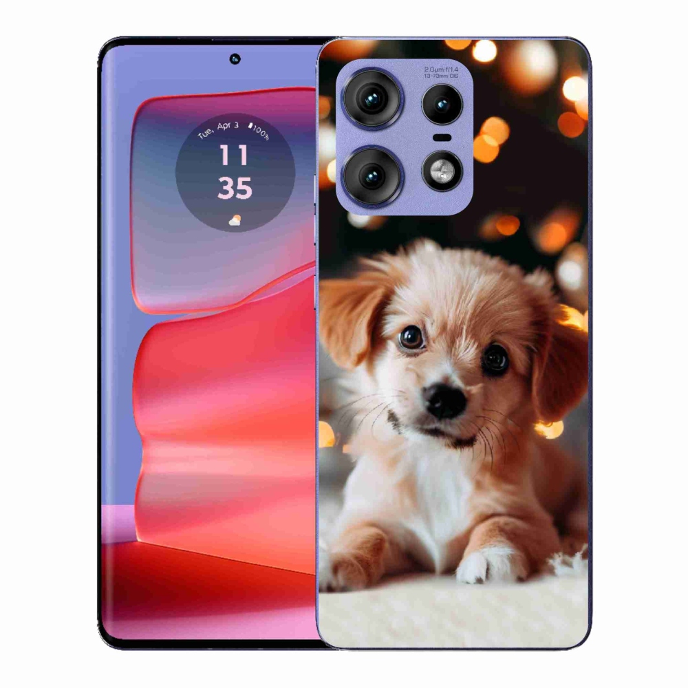 Gelový kryt mmCase na Motorola Edge 50 Pro - štěňátko