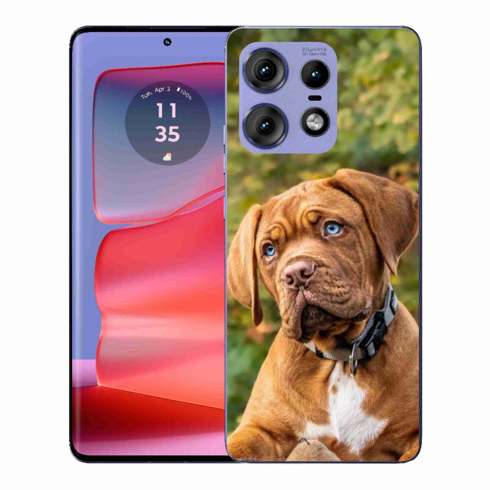 Gelový kryt mmCase na Motorola Edge 50 Pro - štěně 
