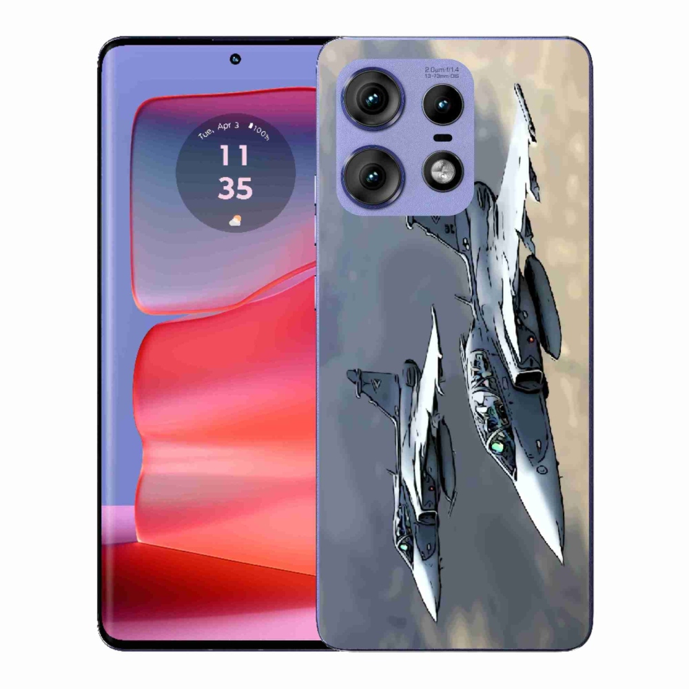 Gelový kryt mmCase na Motorola Edge 50 Pro - stíhačky