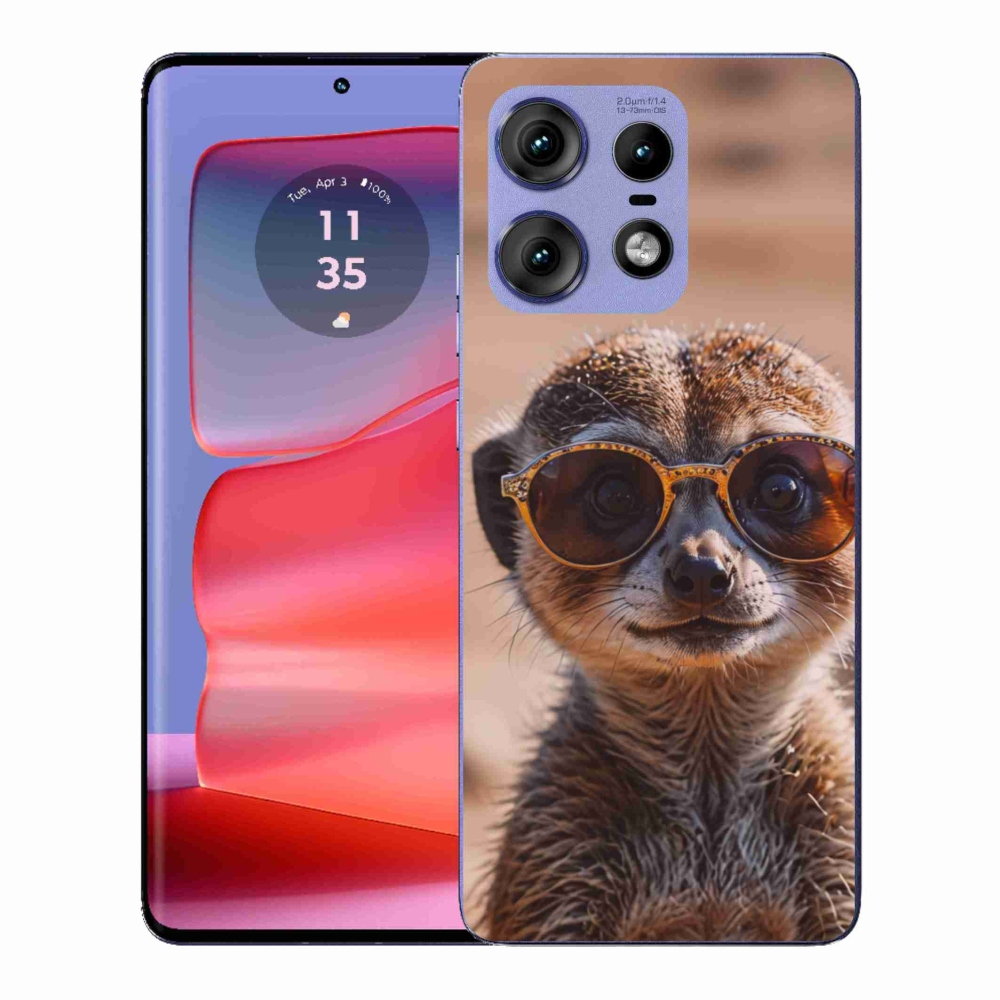 Gelový kryt mmCase na Motorola Edge 50 Pro - stylová surikata