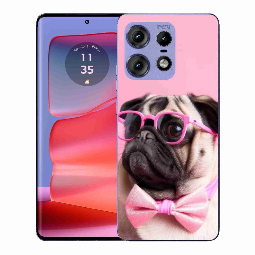 Gelový kryt mmCase na Motorola Edge 50 Pro - stylový mops