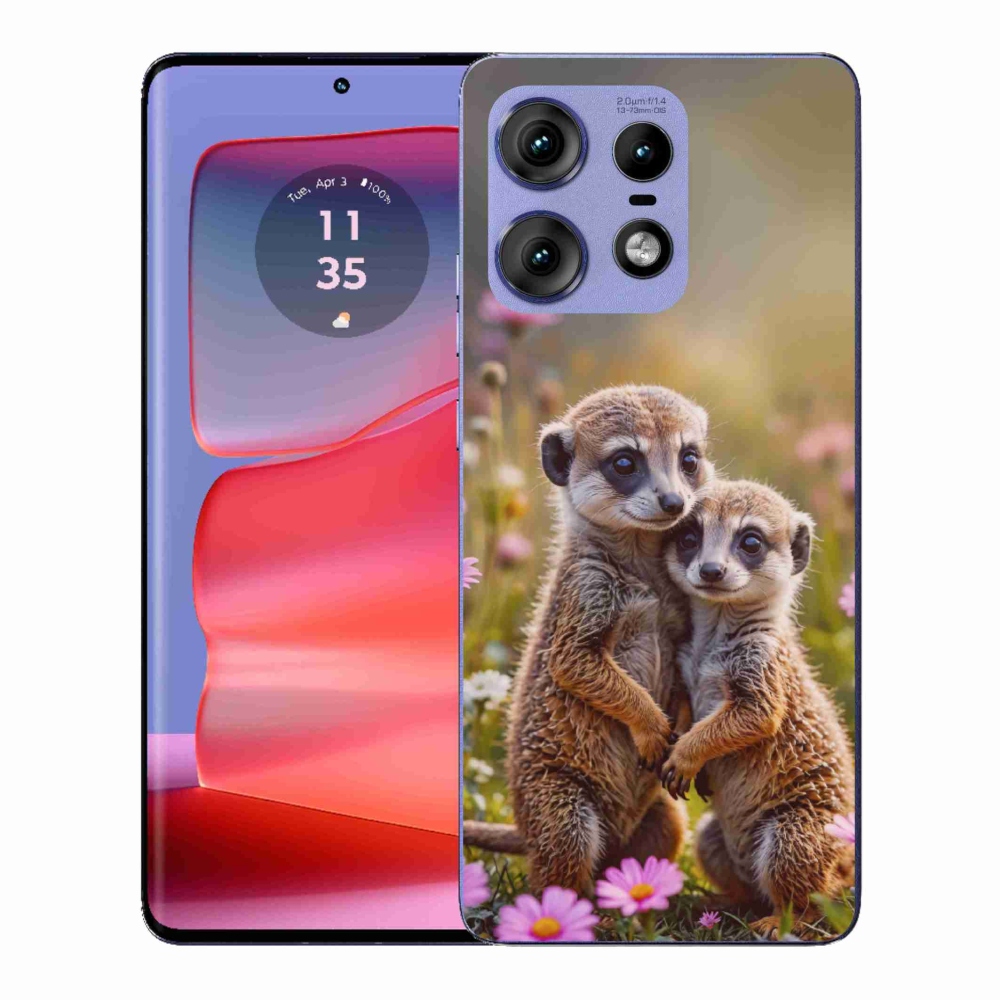 Gelový kryt mmCase na Motorola Edge 50 Pro - surikatí duo