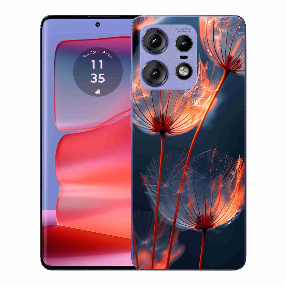 Gelový kryt mmCase na Motorola Edge 50 Pro - světélkující chmýří