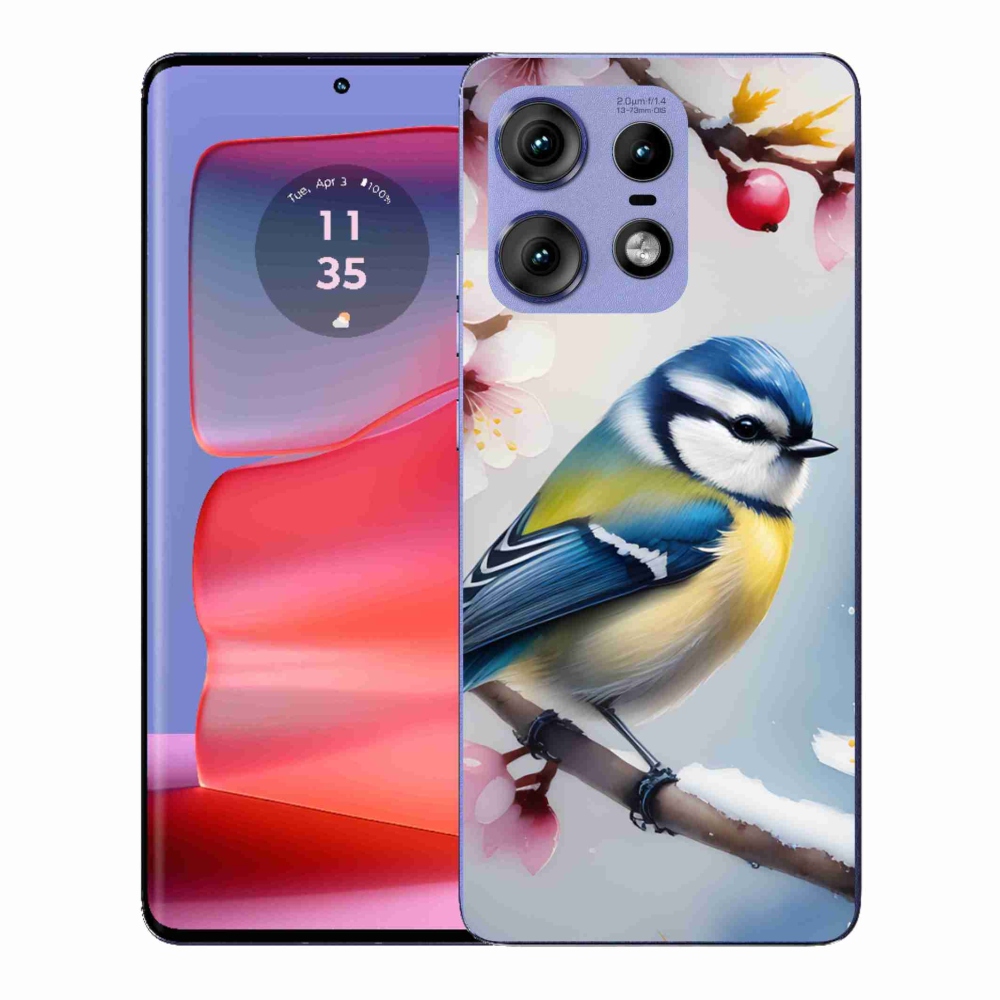 Gelový kryt mmCase na Motorola Edge 50 Pro - sýkorka
