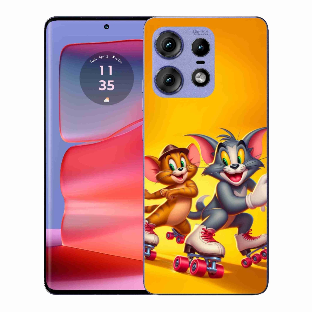 Gelový kryt mmCase na Motorola Edge 50 Pro - tom a jerry