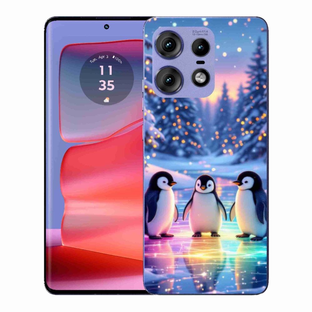 Gelový kryt mmCase na Motorola Edge 50 Pro - tučnáci