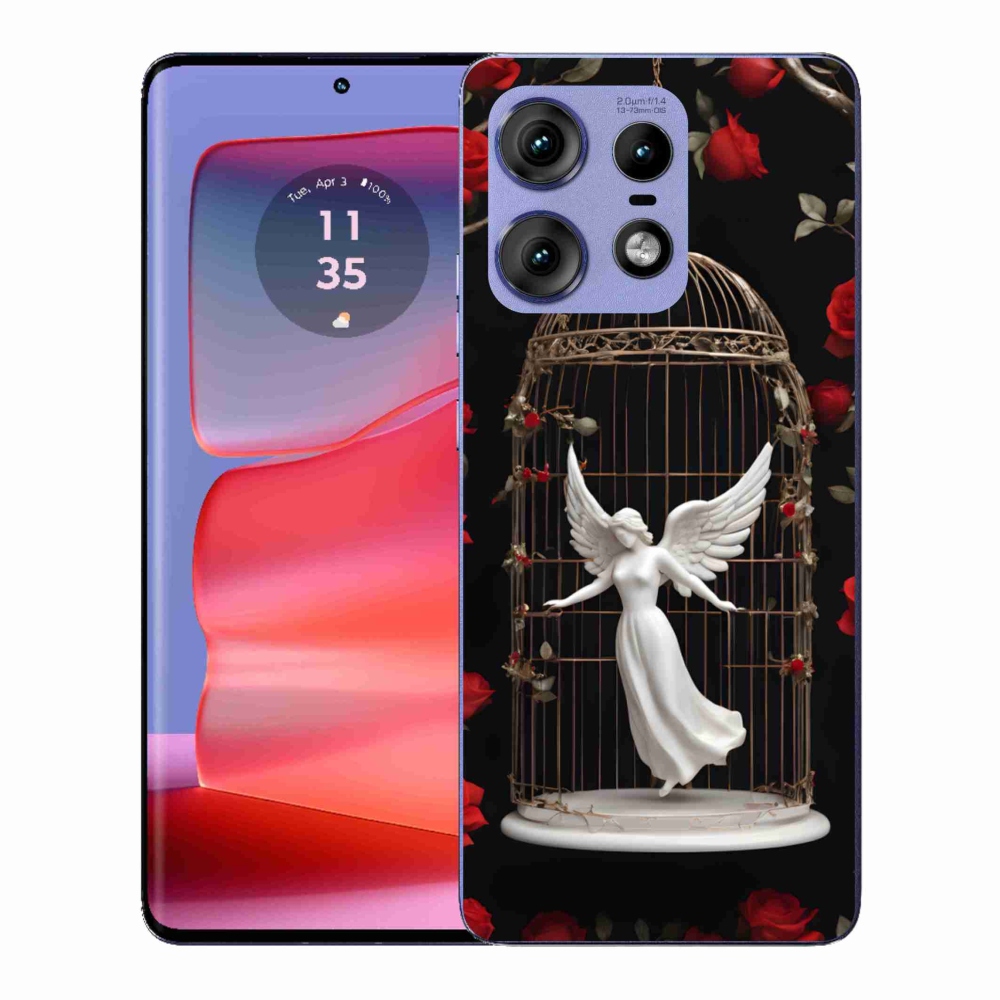 Gelový kryt mmCase na Motorola Edge 50 Pro - uvězněný anděl