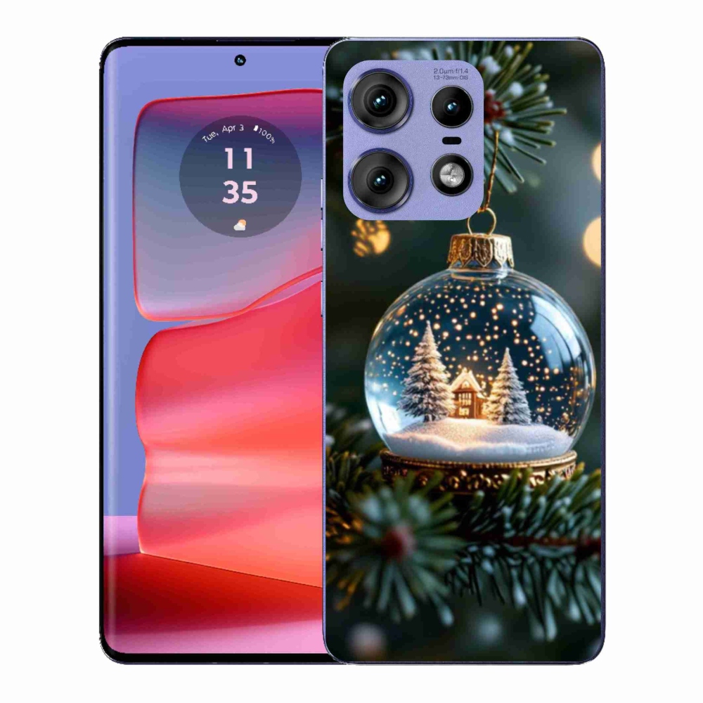 Gelový kryt mmCase na Motorola Edge 50 Pro - vánoční koule 2