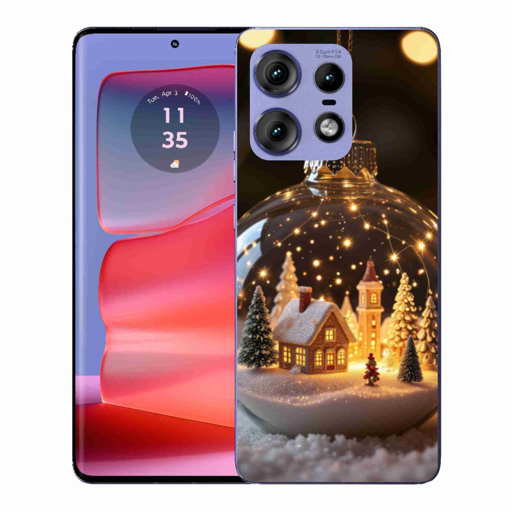 Gelový kryt mmCase na Motorola Edge 50 Pro - vánoční koule 3