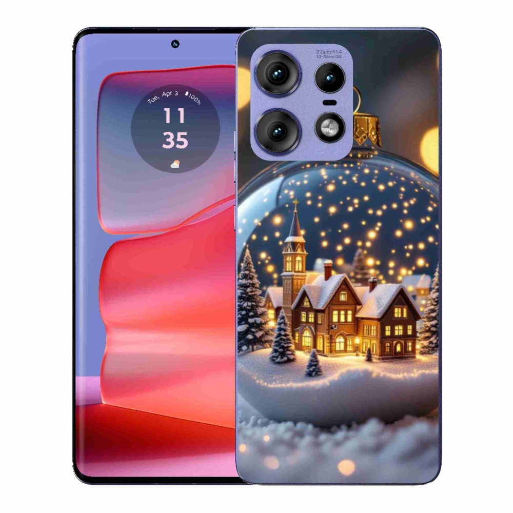 Gelový kryt mmCase na Motorola Edge 50 Pro - vánoční koule 4