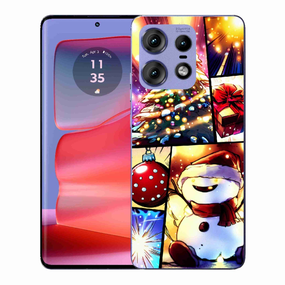 Gelový kryt mmCase na Motorola Edge 50 Pro - vánoční motivy 1