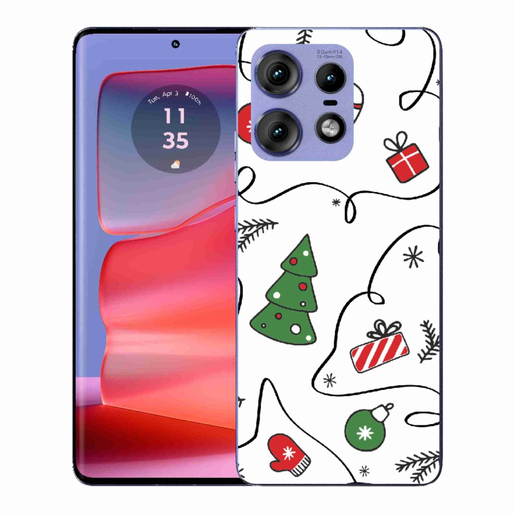 Gelový kryt mmCase na Motorola Edge 50 Pro - vánoční motivy