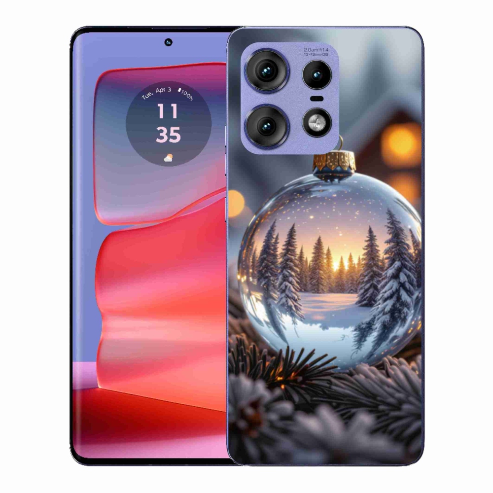 Gelový kryt mmCase na Motorola Edge 50 Pro - vánoční ozdoba