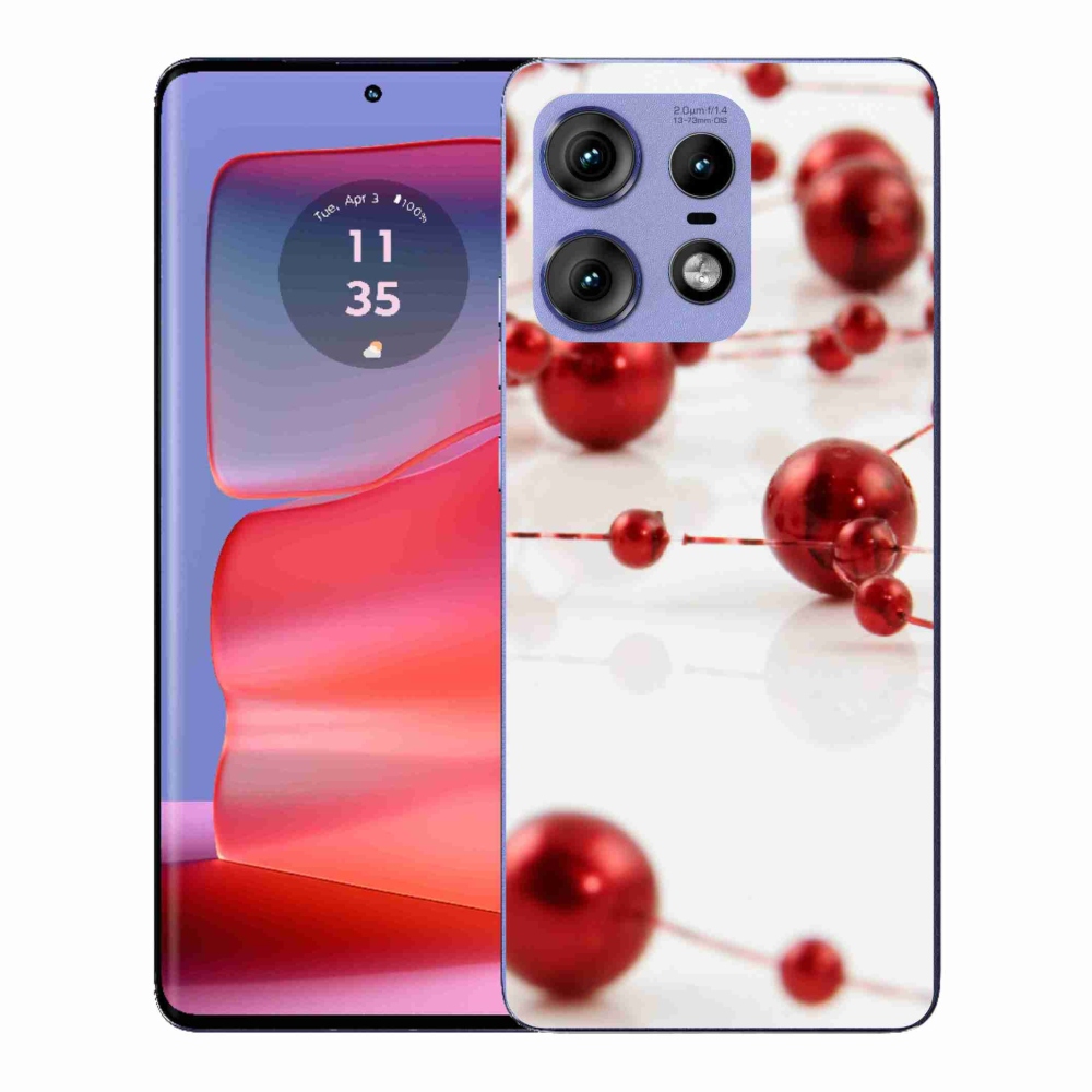 Gelový kryt mmCase na Motorola Edge 50 Pro - vánoční řetěz
