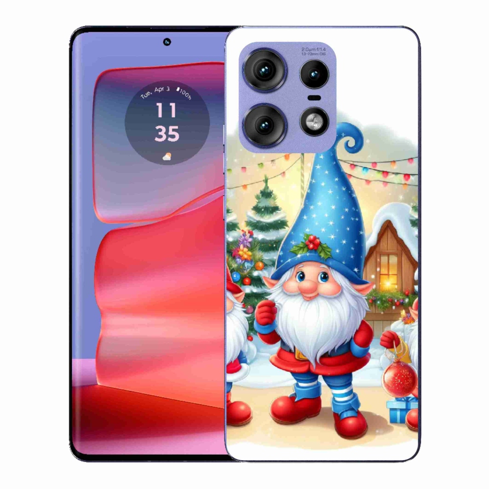 Gelový kryt mmCase na Motorola Edge 50 Pro - vánoční skřítci