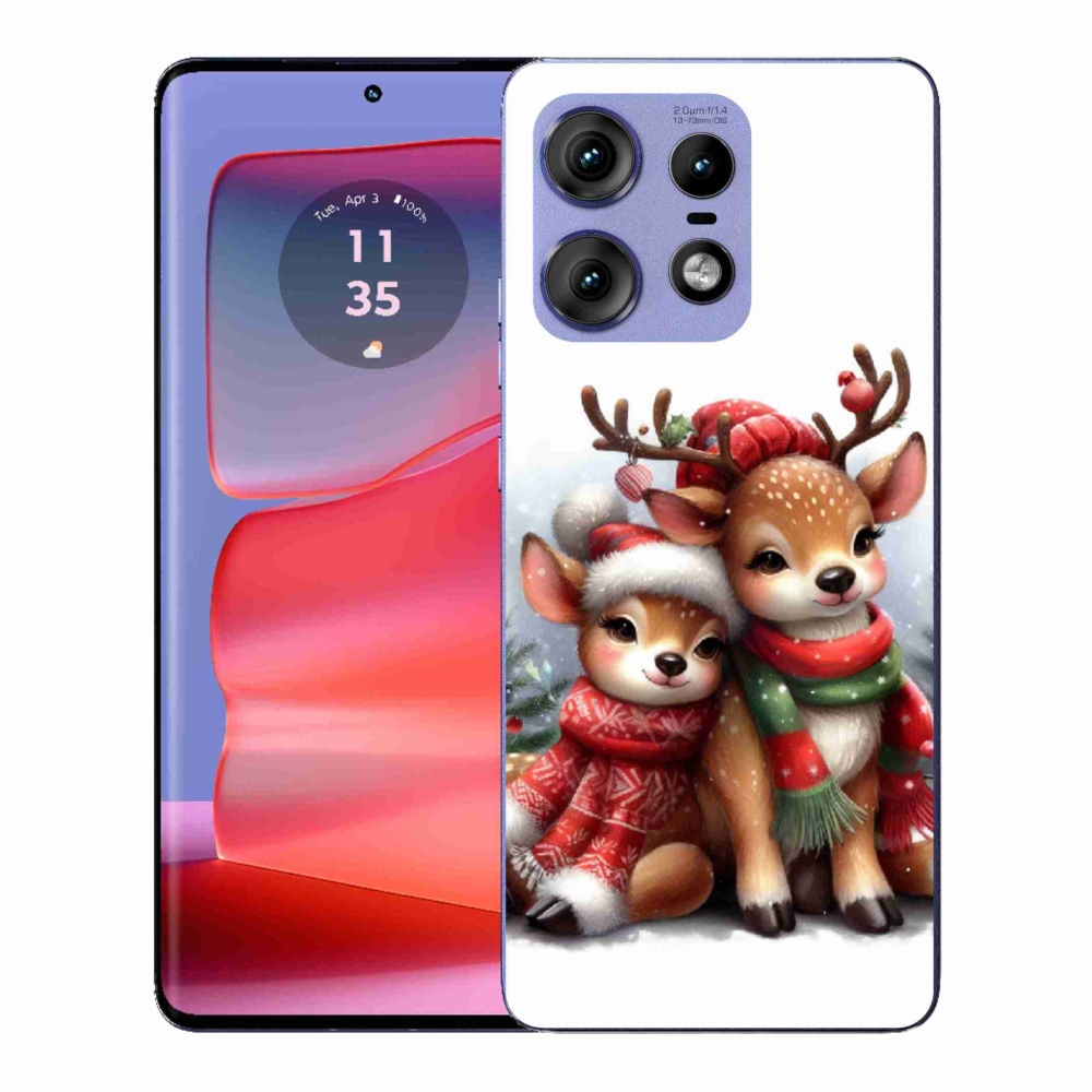Gelový kryt mmCase na Motorola Edge 50 Pro - vánoční sobi
