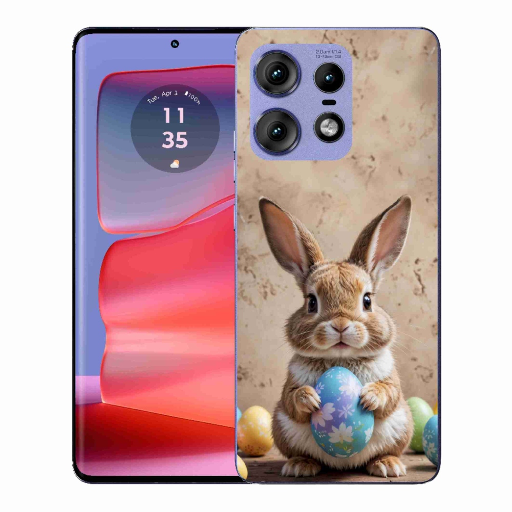 Gelový kryt mmCase na Motorola Edge 50 Pro - velikonoční králíček