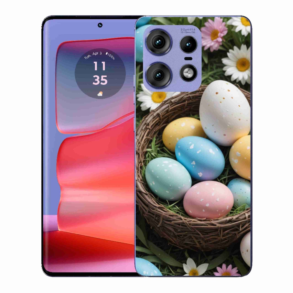 Gelový kryt mmCase na Motorola Edge 50 Pro - velikonoční vajíčka 2