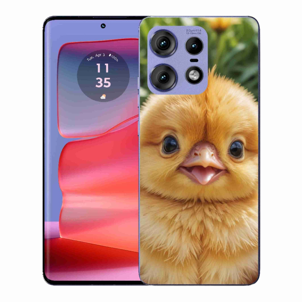 Gelový kryt mmCase na Motorola Edge 50 Pro - veselé kuřátko