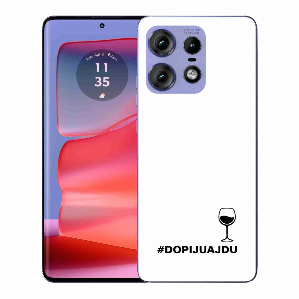 Gelový kryt mmCase na Motorola Edge 50 Pro - vinný motiv bílé pozadí