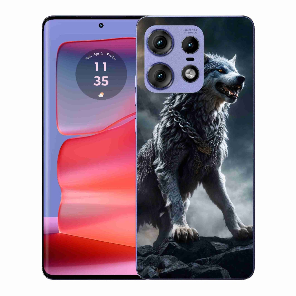Gelový kryt mmCase na Motorola Edge 50 Pro - vlk 1