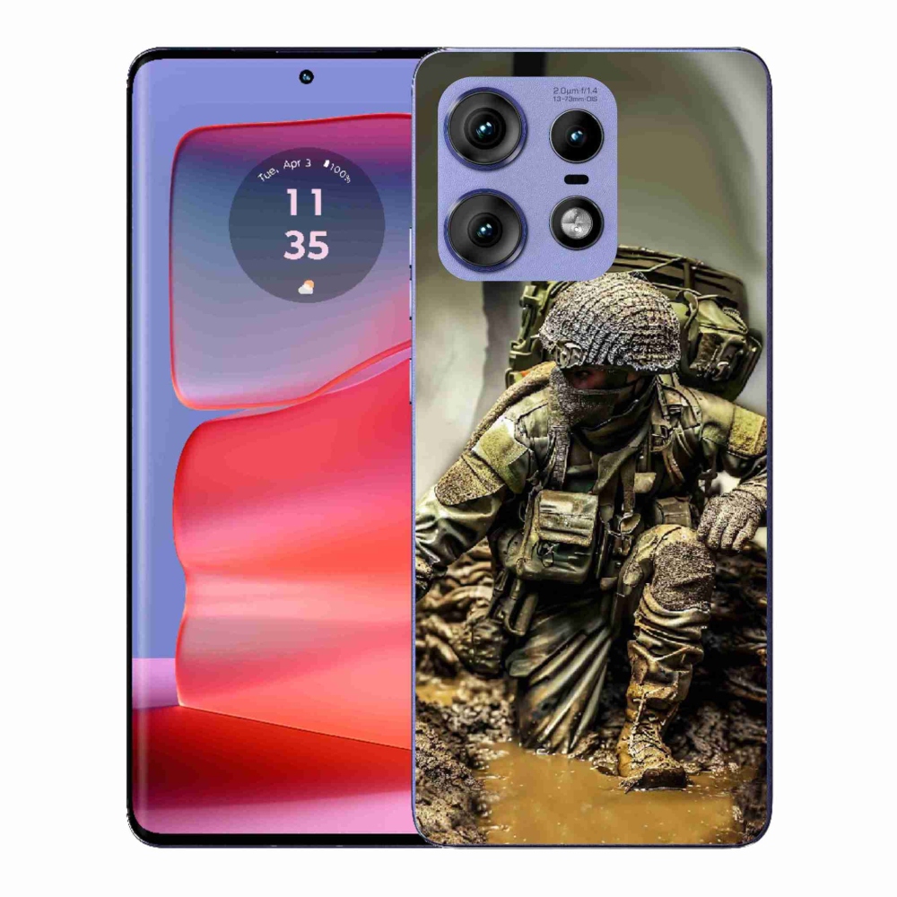 Gelový kryt mmCase na Motorola Edge 50 Pro - voják